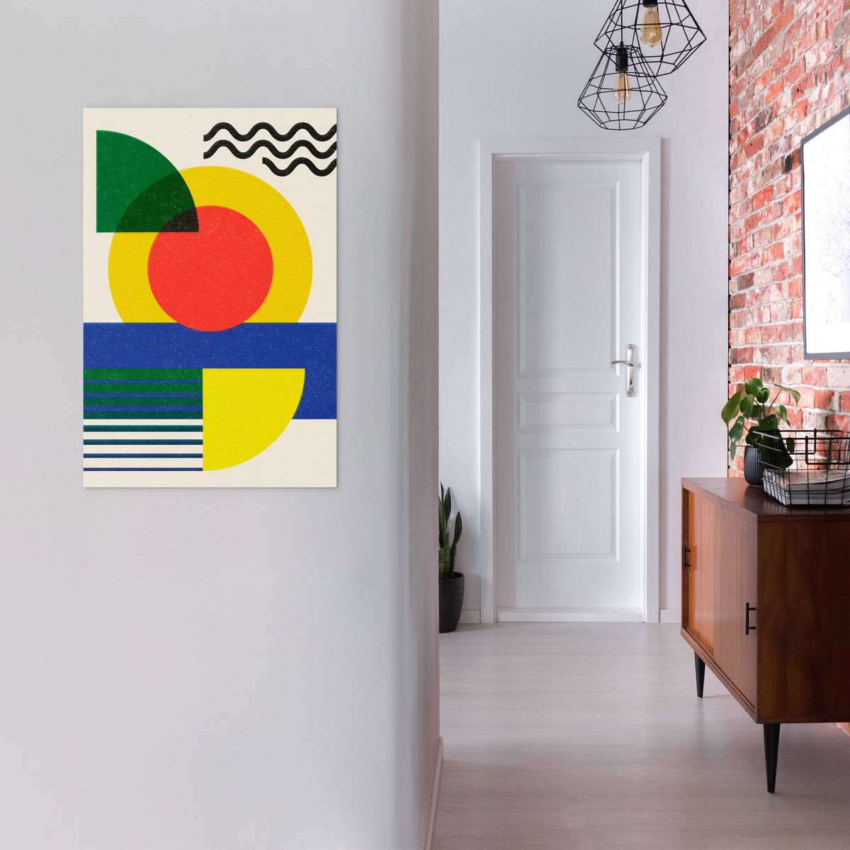 SUNSET FORMATION Quadro em tela vertical