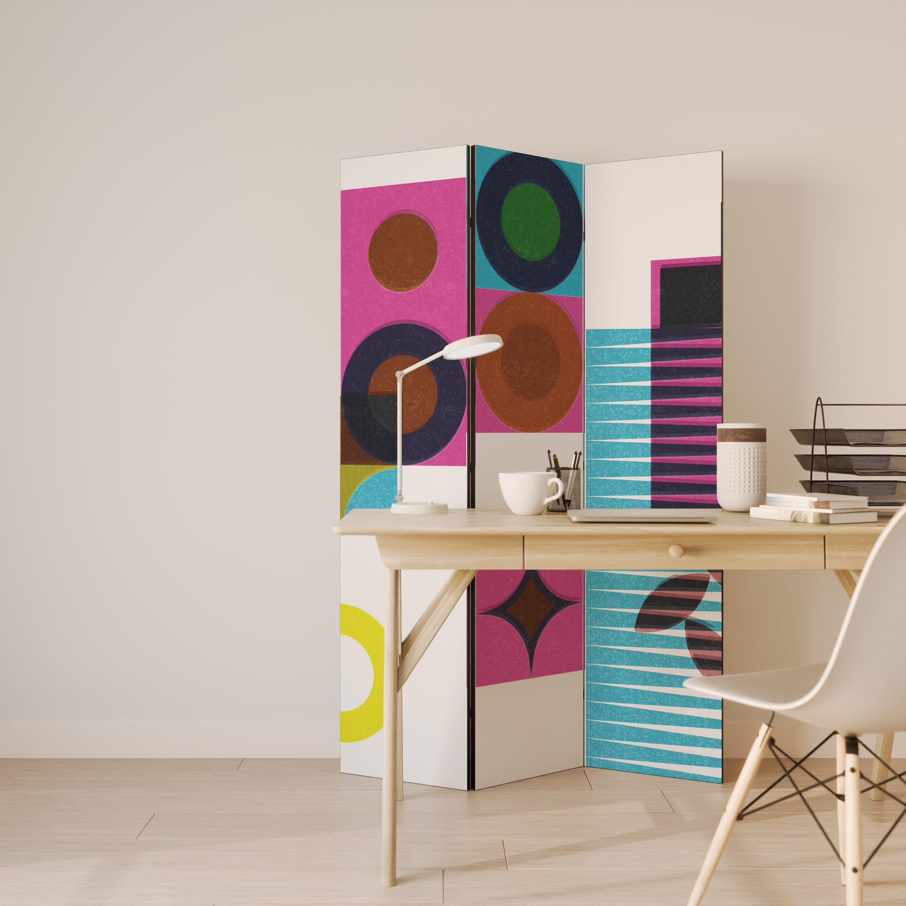 FORM VARIETY Dekorativ rumsavdelare – 3 paneler