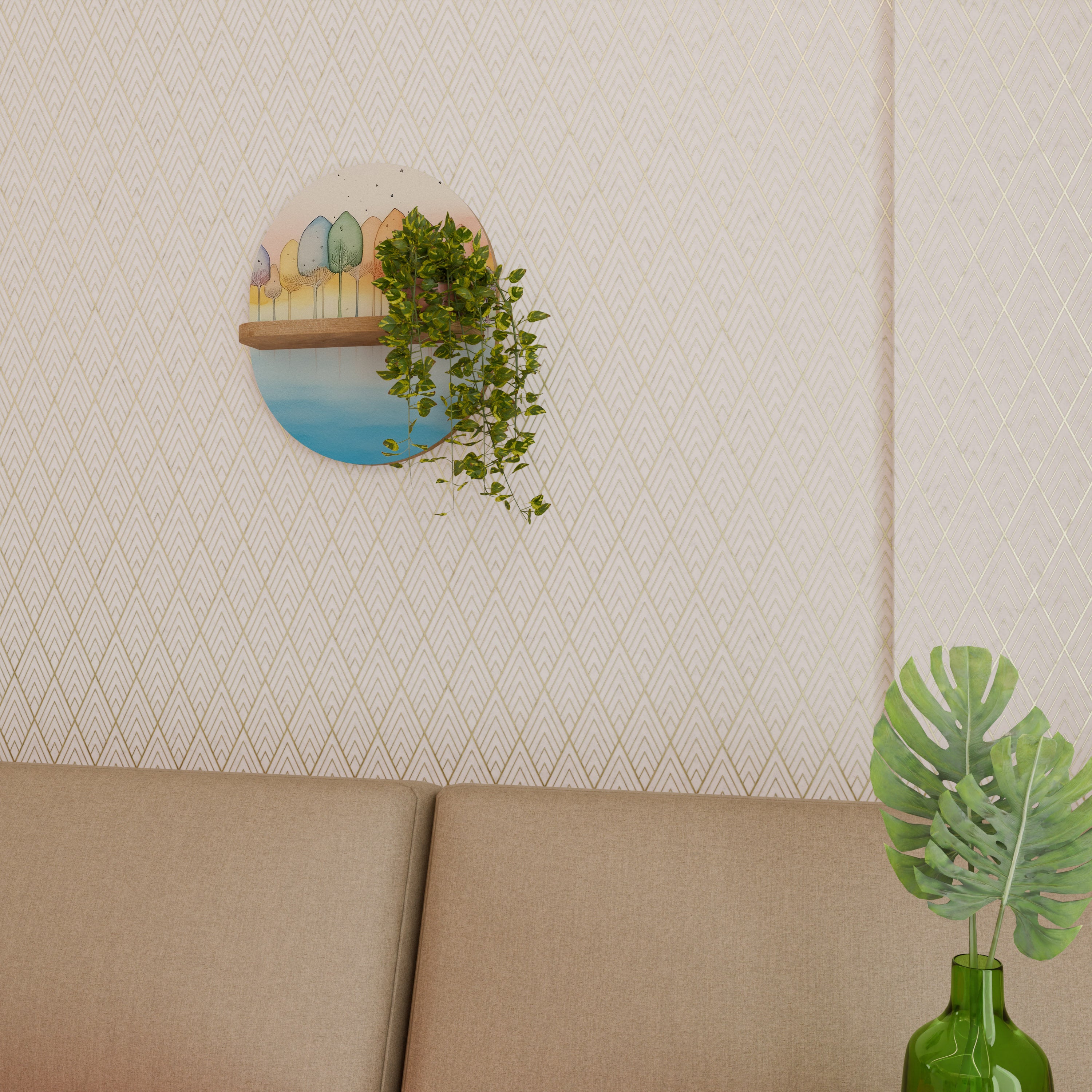 COLORFUL OASIS Decorative Art Shelf