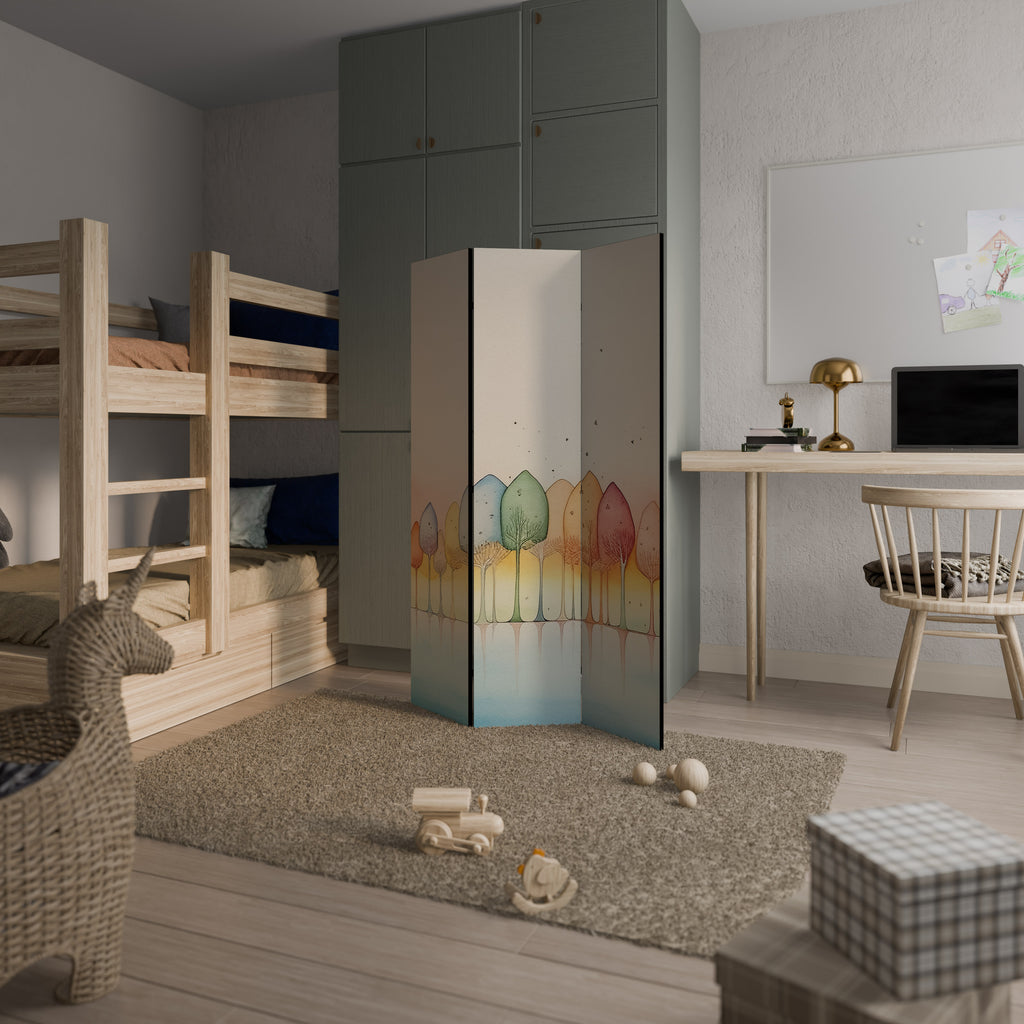 COLORFUL OASIS Dekorativ rumsavdelare – 3 paneler