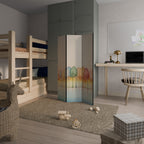 COLORFUL OASIS Dekorativ rumsavdelare – 3 paneler