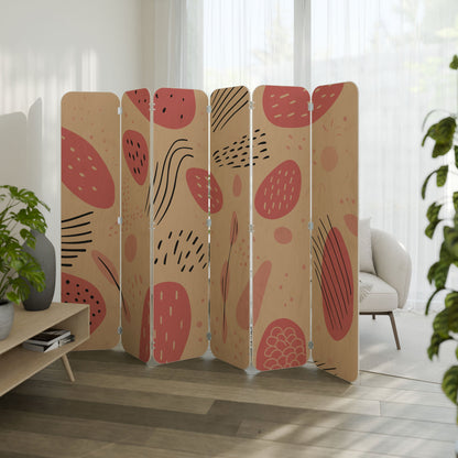 APRICOT FRENZY 6-Panel Plywood Room Divider