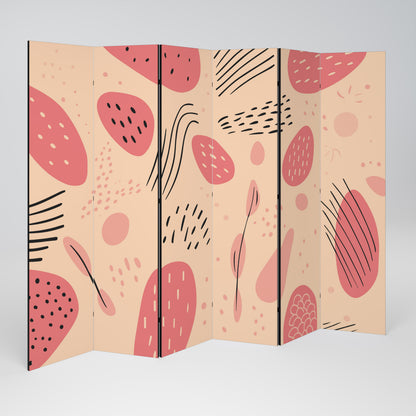 APRICOT FRENZY 6-Panel Room Divider