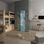 GREENISH FRENZY 3-teiliger Paravent