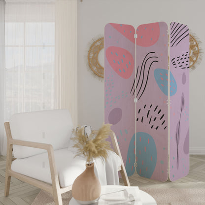 PINKY FRENZY 3-Panel Plywood Room Divider