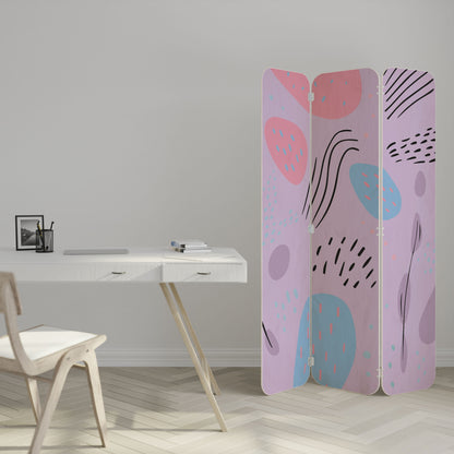 PINKY FRENZY 3-Panel Plywood Room Divider