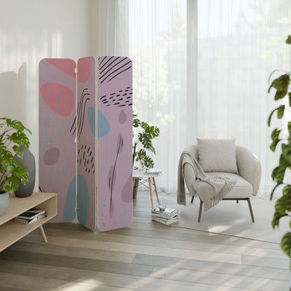 PINKY FRENZY 3-Panel Plywood Room Divider