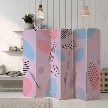 PINKY FRENZY 6-Panel Plywood Room Divider