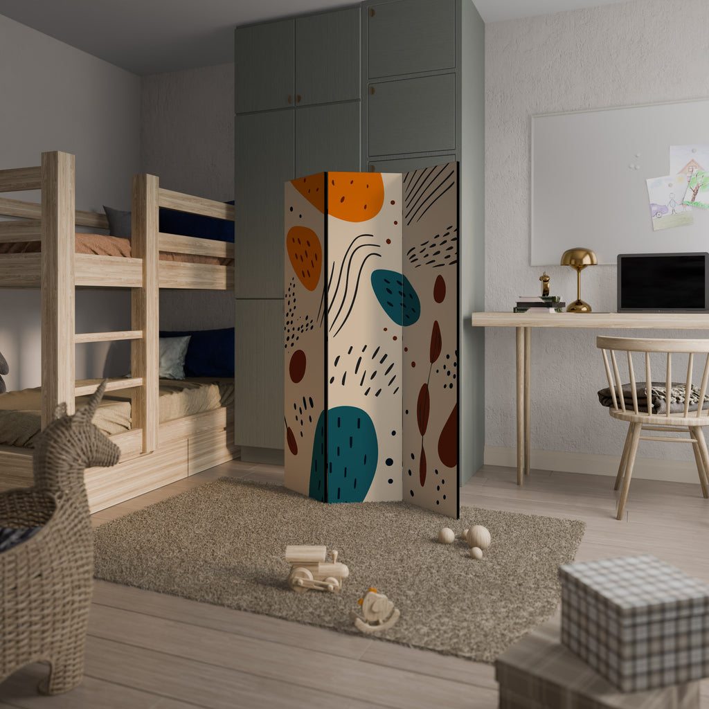 VIBRANT FRENZY Biombo de 3 Painéis