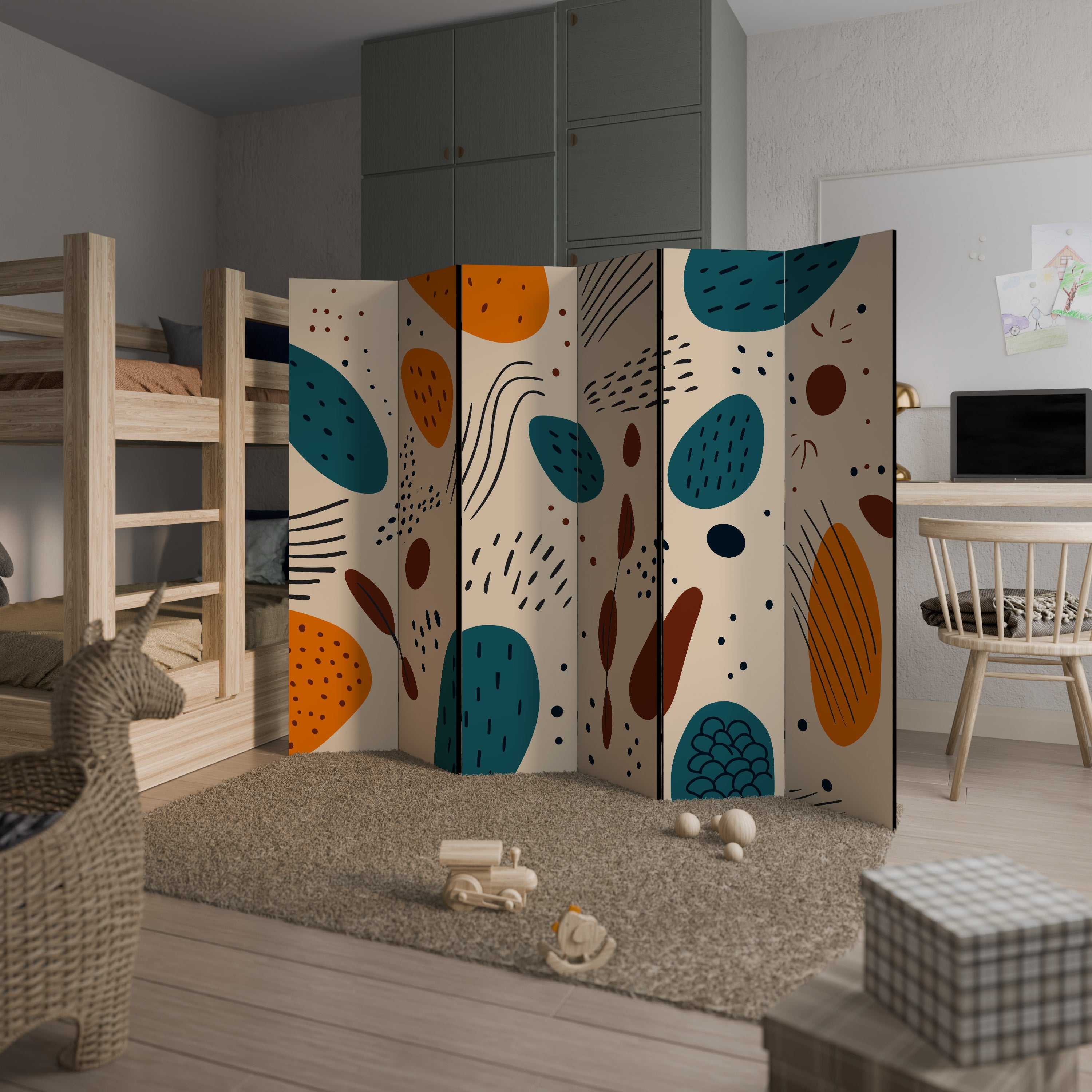 VIBRANT FRENZY Παραβάν με 6 πάνελ