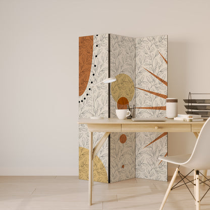 RAYS AND ROUNDELS 3-Panel Room Divider
