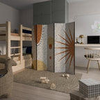 RAYS AND ROUNDELS Biombo de 5 paneles