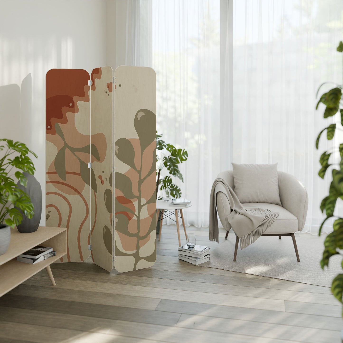 ARTISTRY AURA 3-Panel Plywood Room Divider