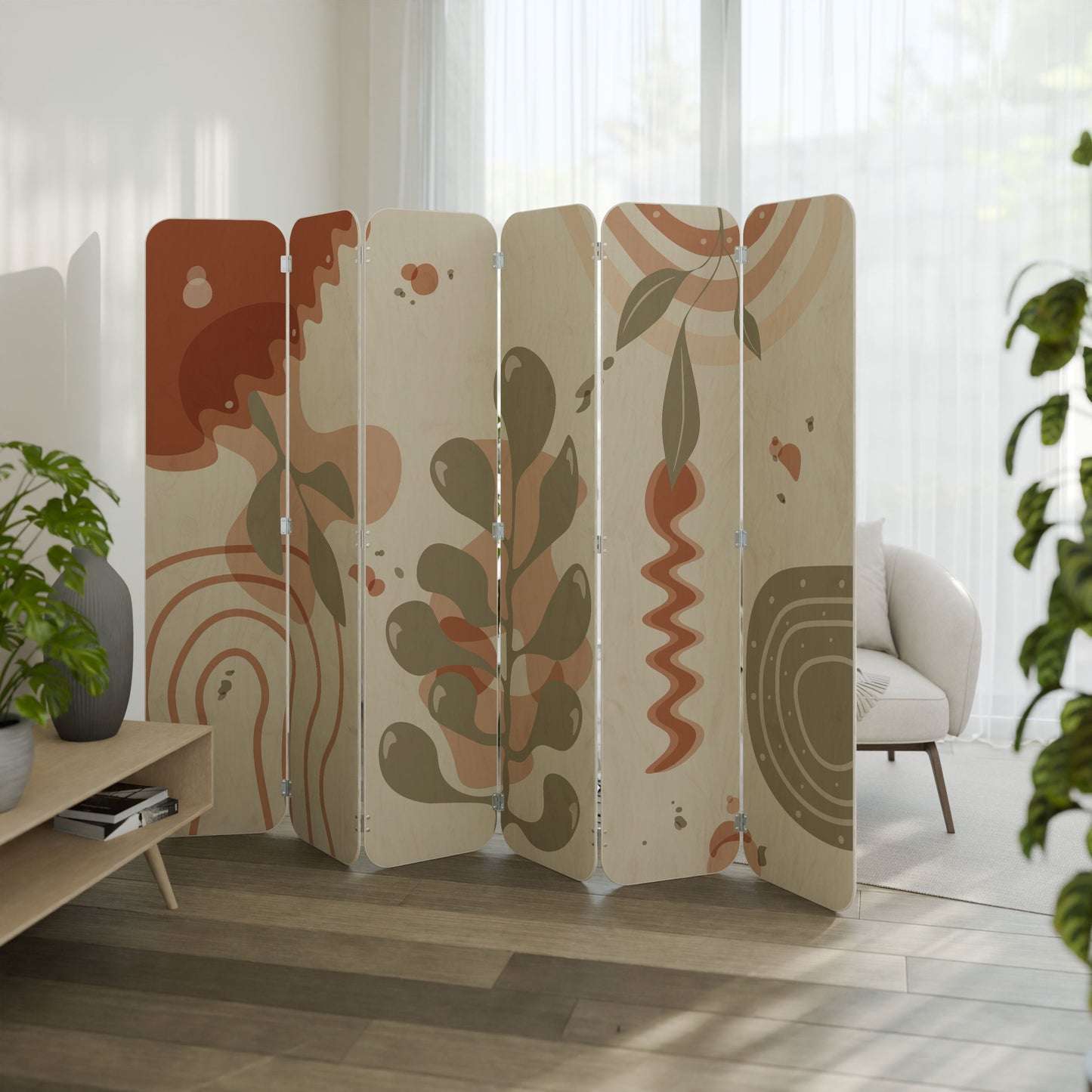 ARTISTRY AURA 6-Panel Plywood Room Divider