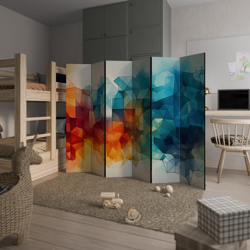VIBRANT FACETS UNITE 6-Panel Room Divider