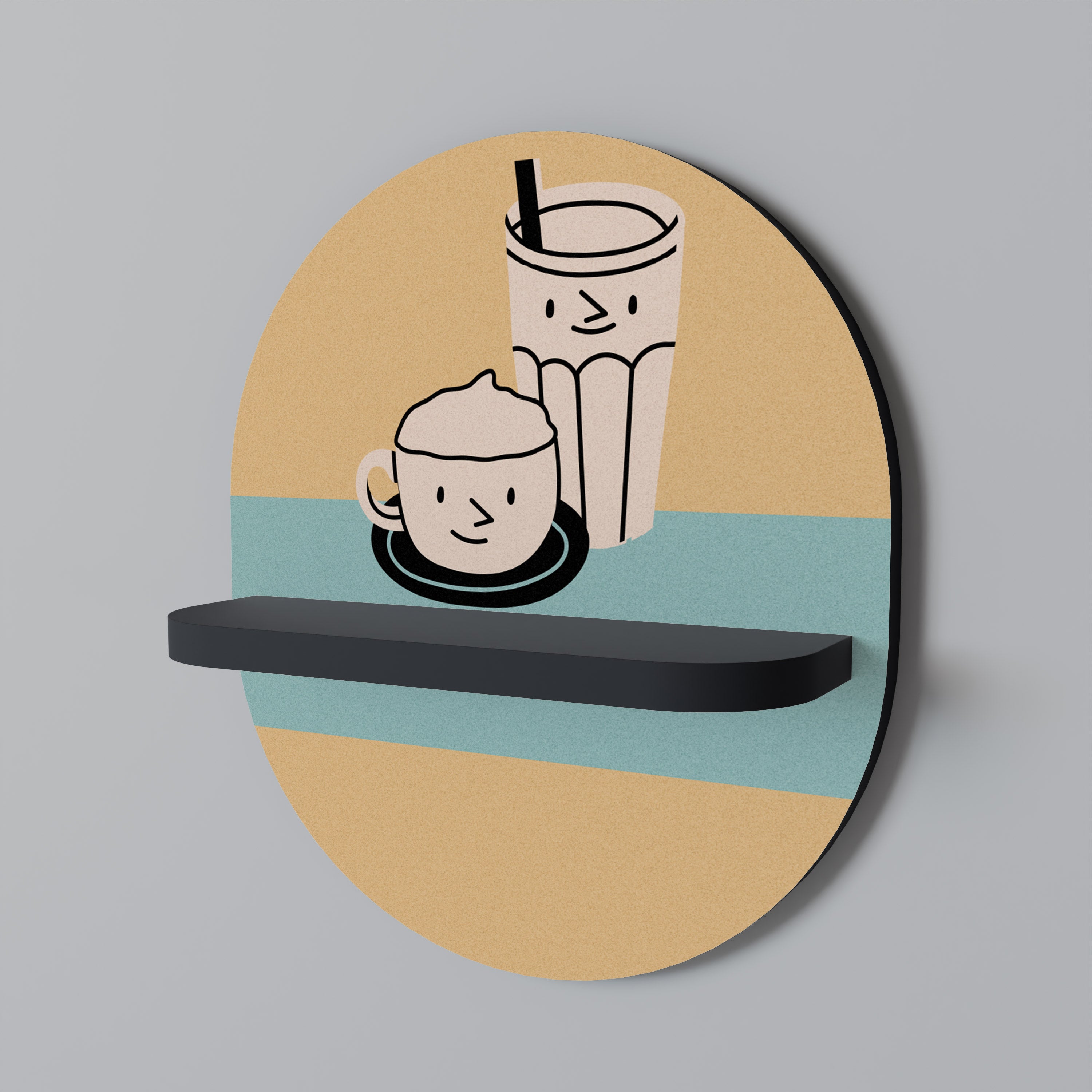 COFFEE PLEASURES Decorative Art Shelf