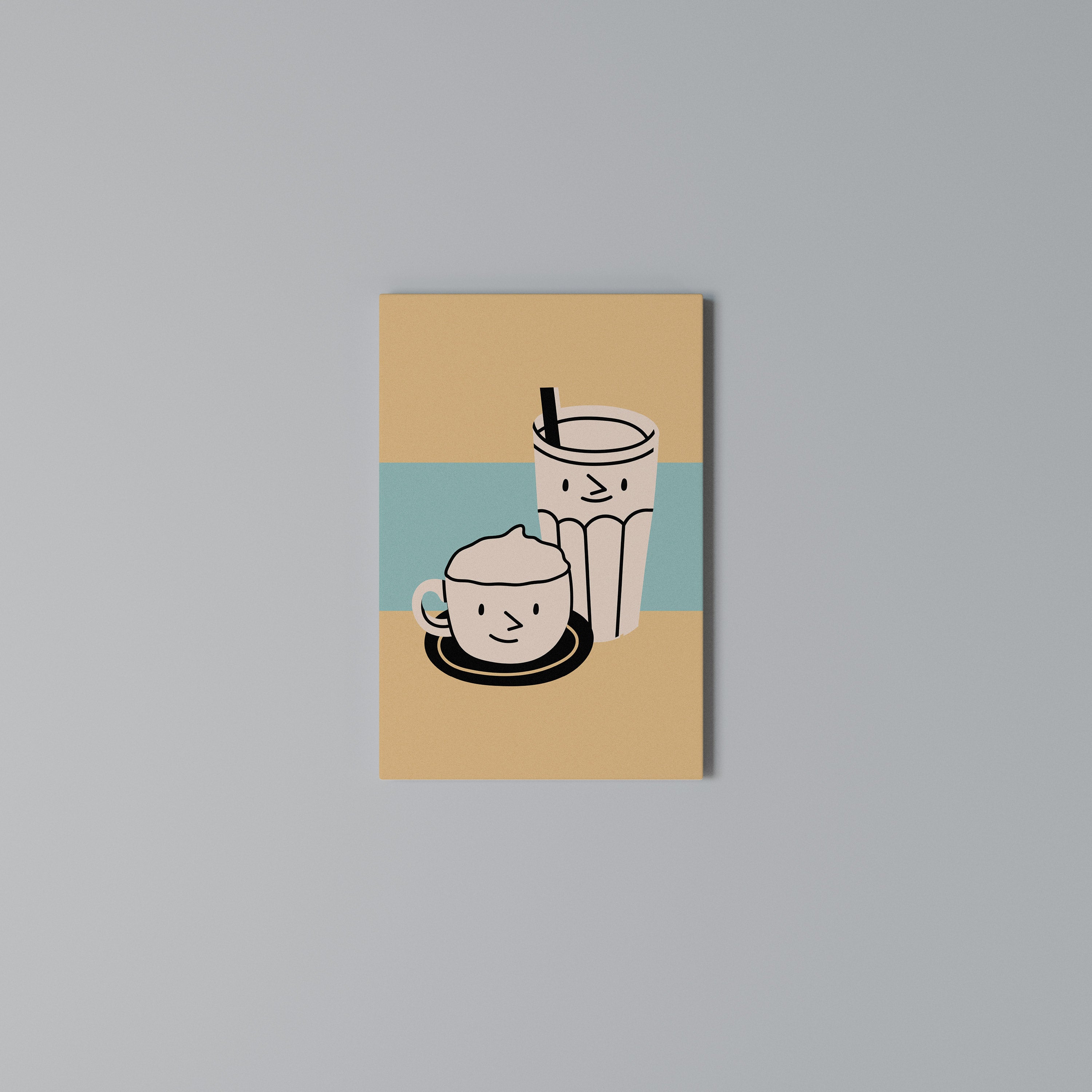 COFFEE PLEASURES Cuadro en lienzo vertical