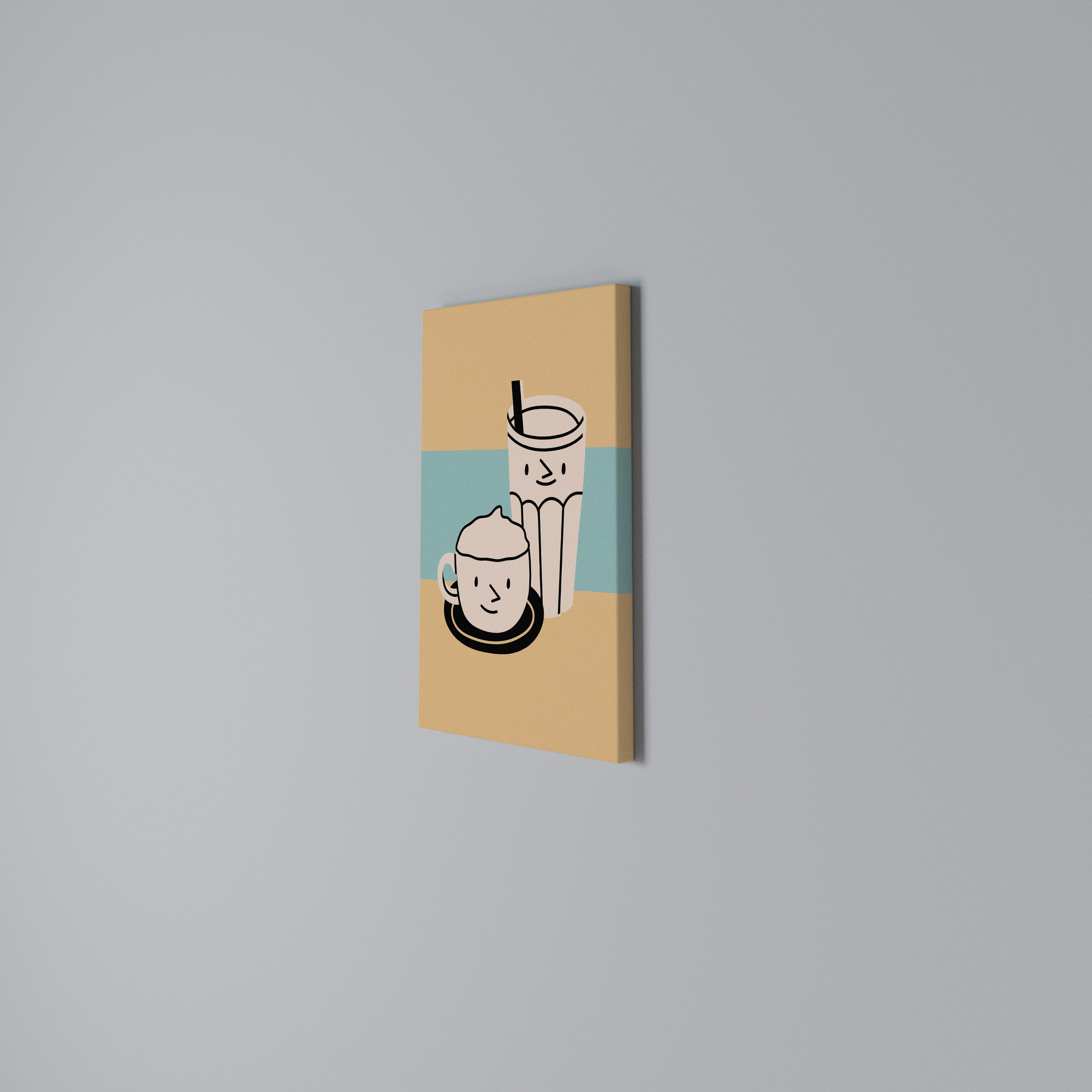 COFFEE PLEASURES Cuadro en lienzo vertical