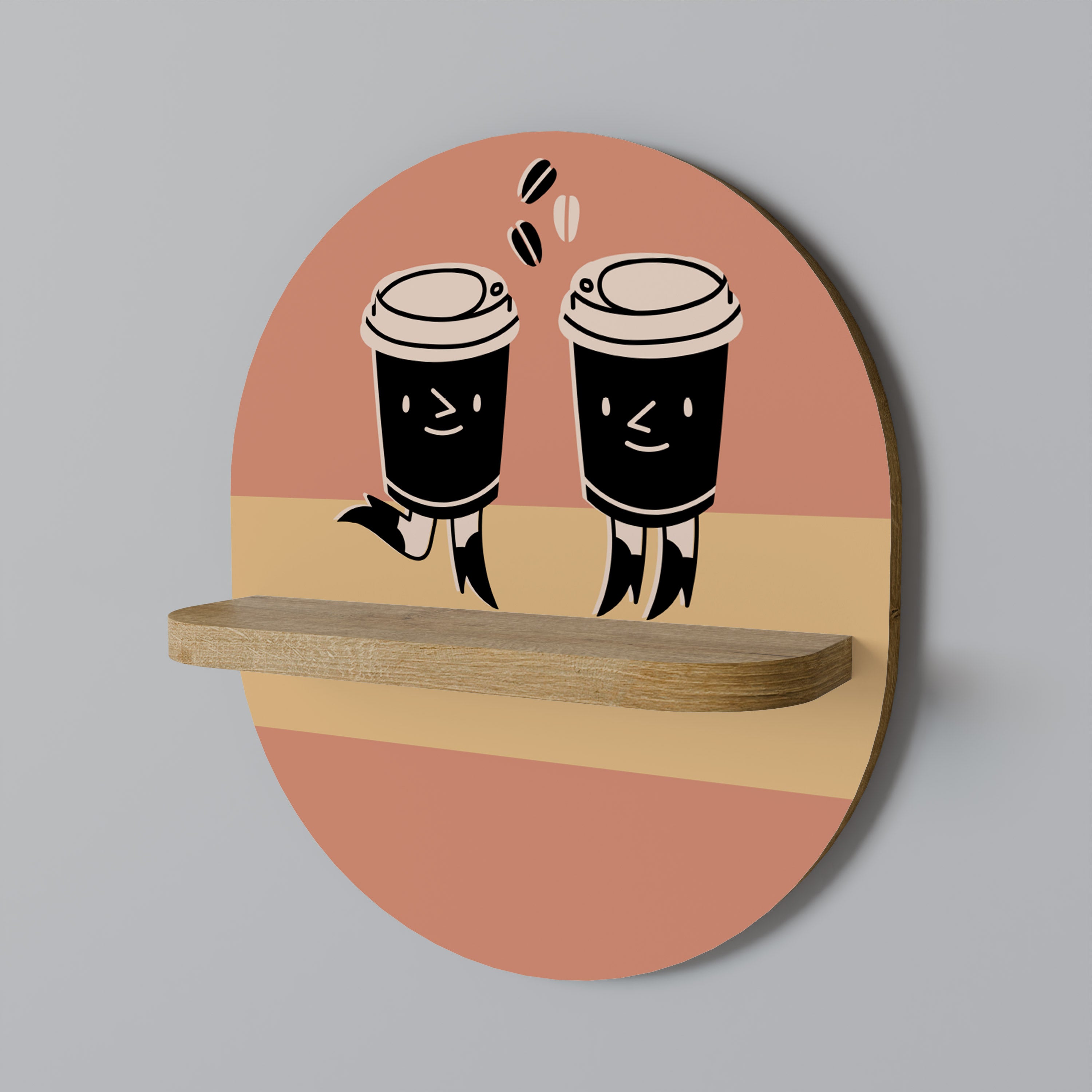 JOYFUL COFFEE Decorative Art Shelf