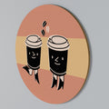 JOYFUL COFFEE Round Wall Art