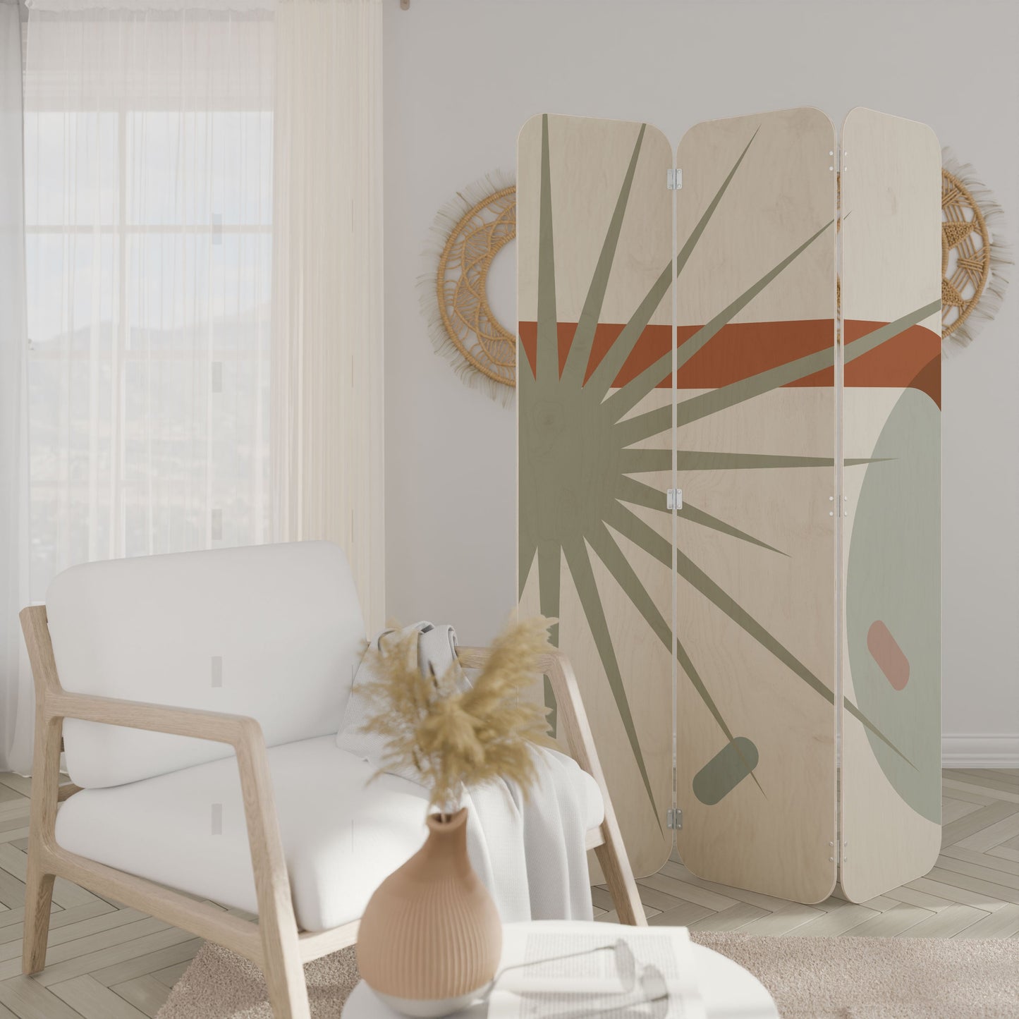 SHAPESHIFT FUSION 3-Panel Plywood Room Divider