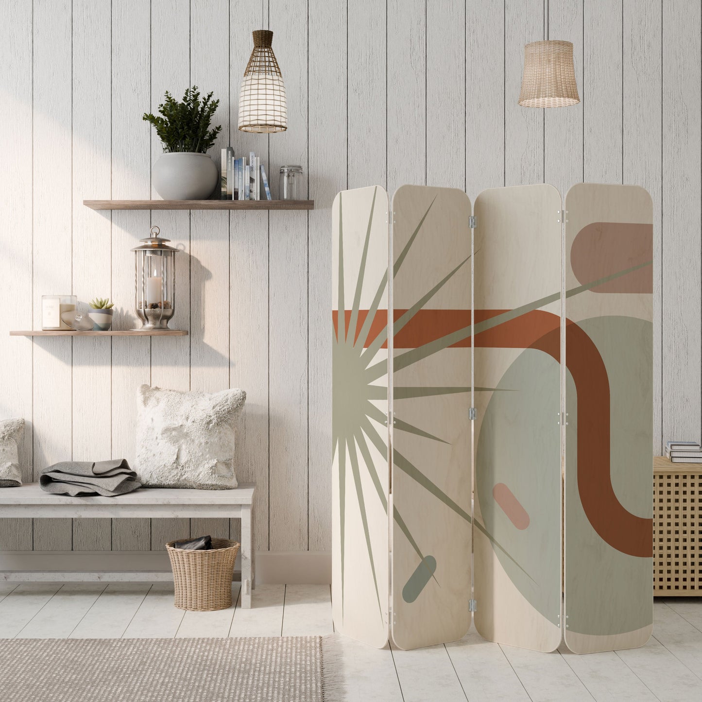 SHAPESHIFT FUSION 4-Panel Plywood Room Divider