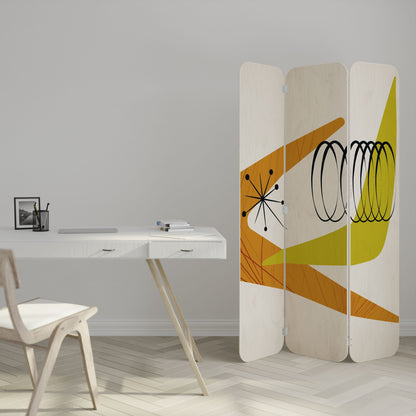 MAGNETIC HIT 3-Panel Plywood Room Divider