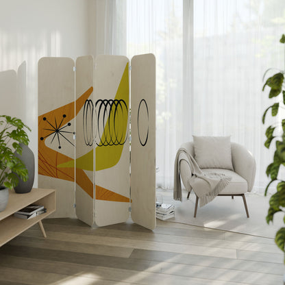 MAGNETIC HIT 4-Panel Plywood Room Divider