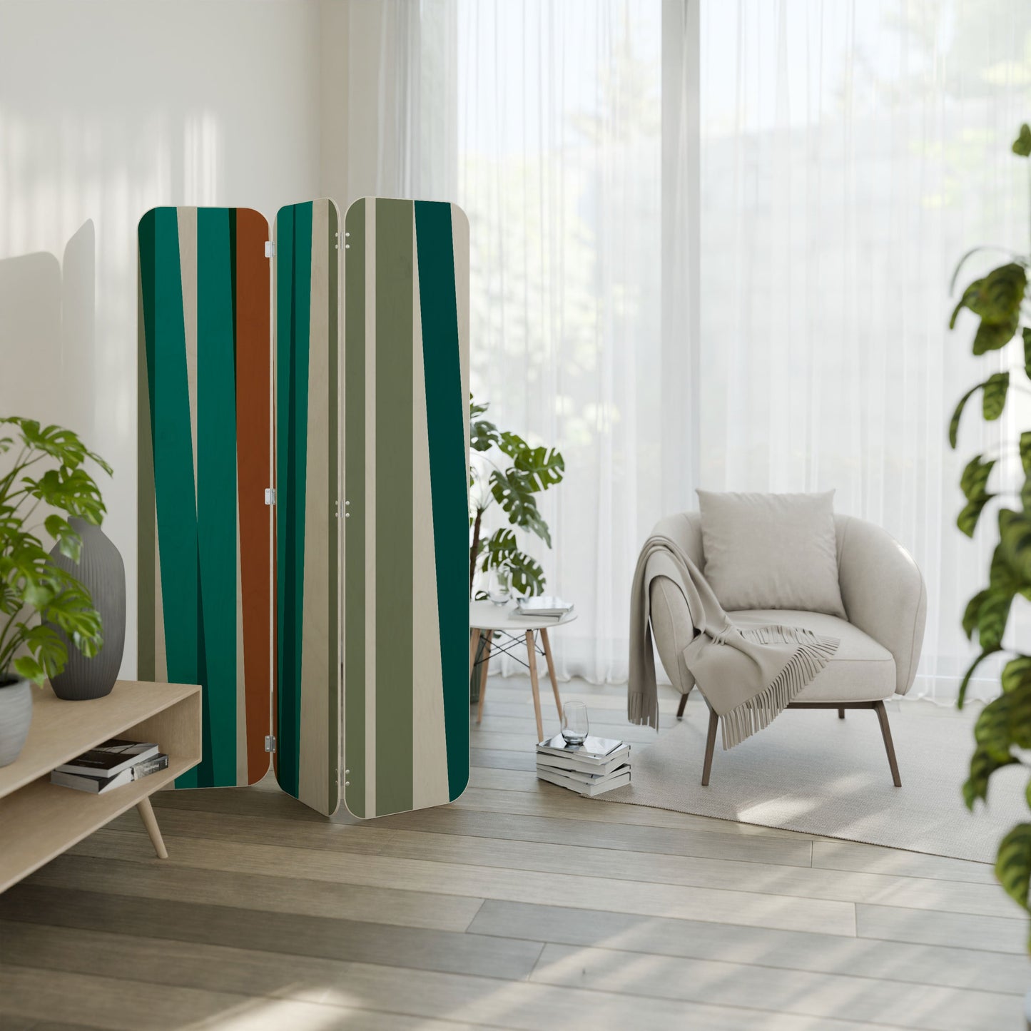 MEDLEY DROP 3-Panel Plywood Room Divider