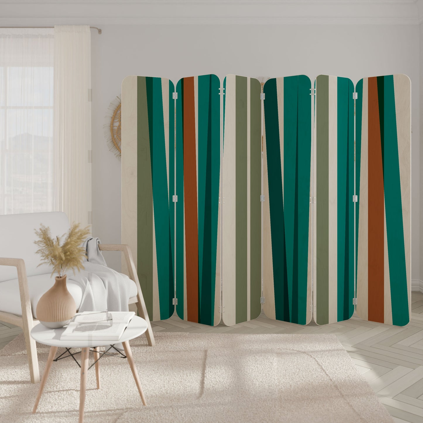 MEDLEY DROP 6-Panel Plywood Room Divider