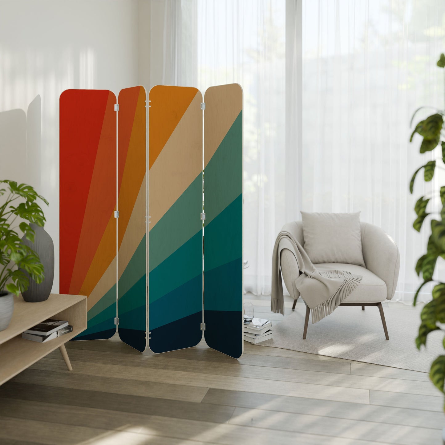 PRISM CONCUSSION 4-Panel Plywood Room Divider