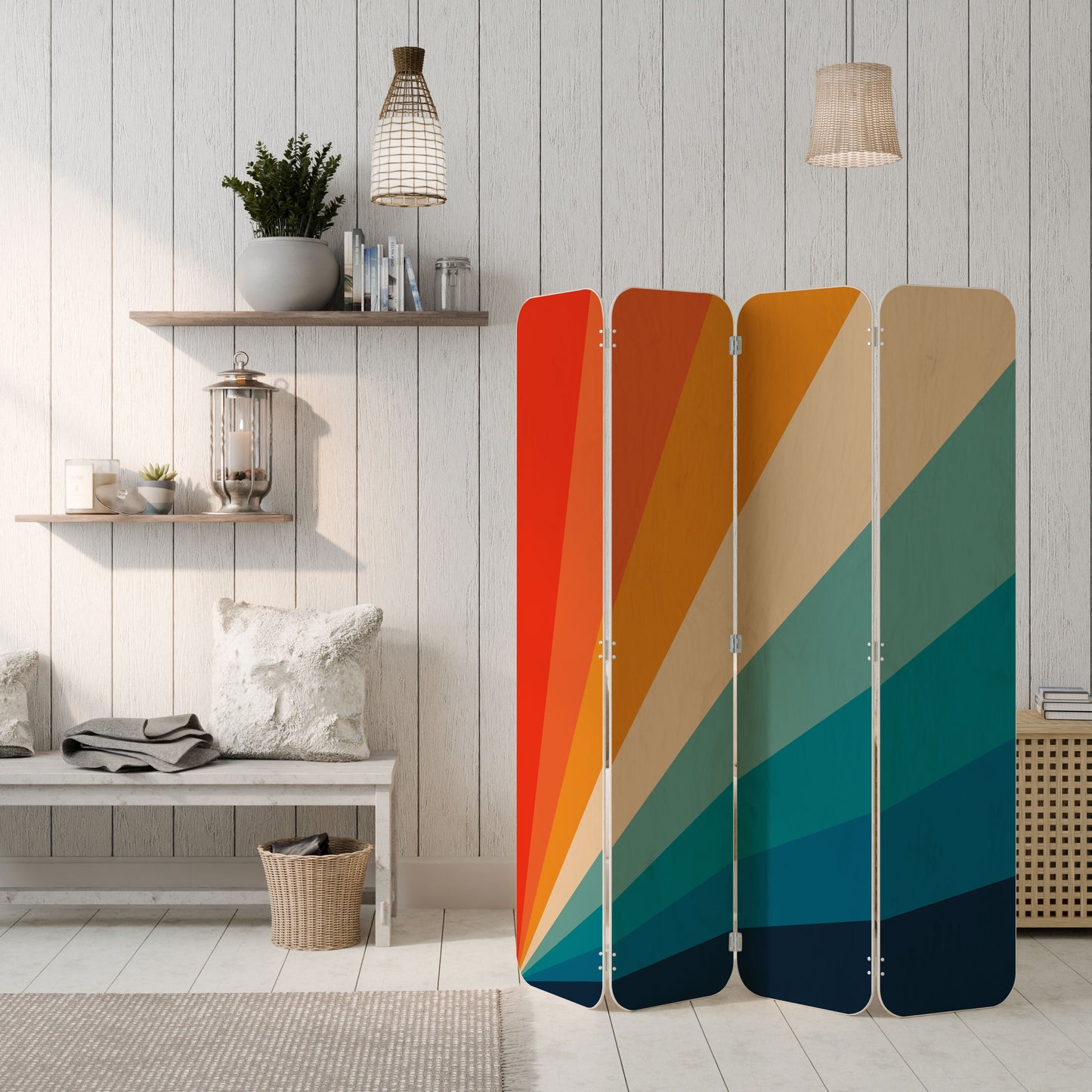 PRISM CONCUSSION 4-Panel Plywood Room Divider