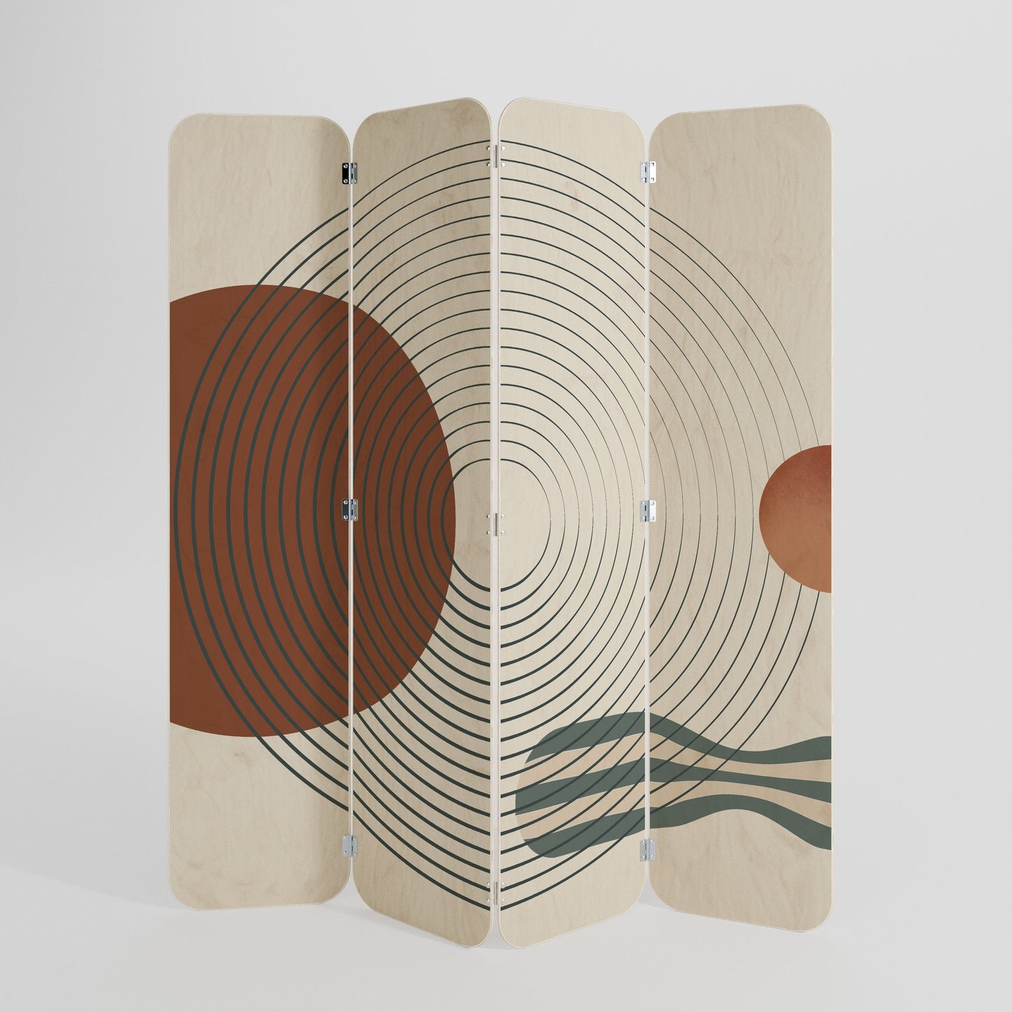 QUIET SNAPSHOT 4-Panel Plywood Room Divider