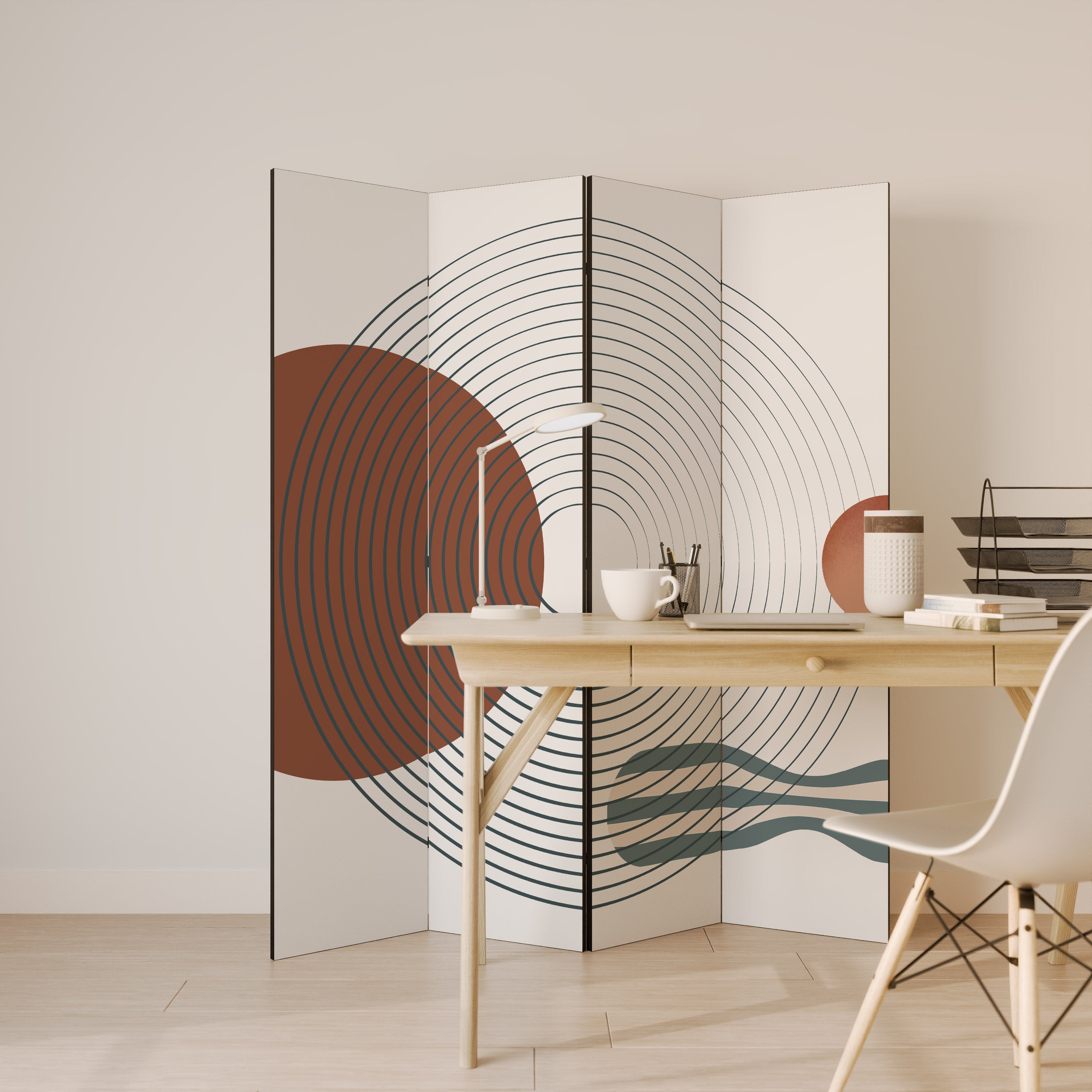 QUIET SNAPSHOT 4-Panel Room Divider