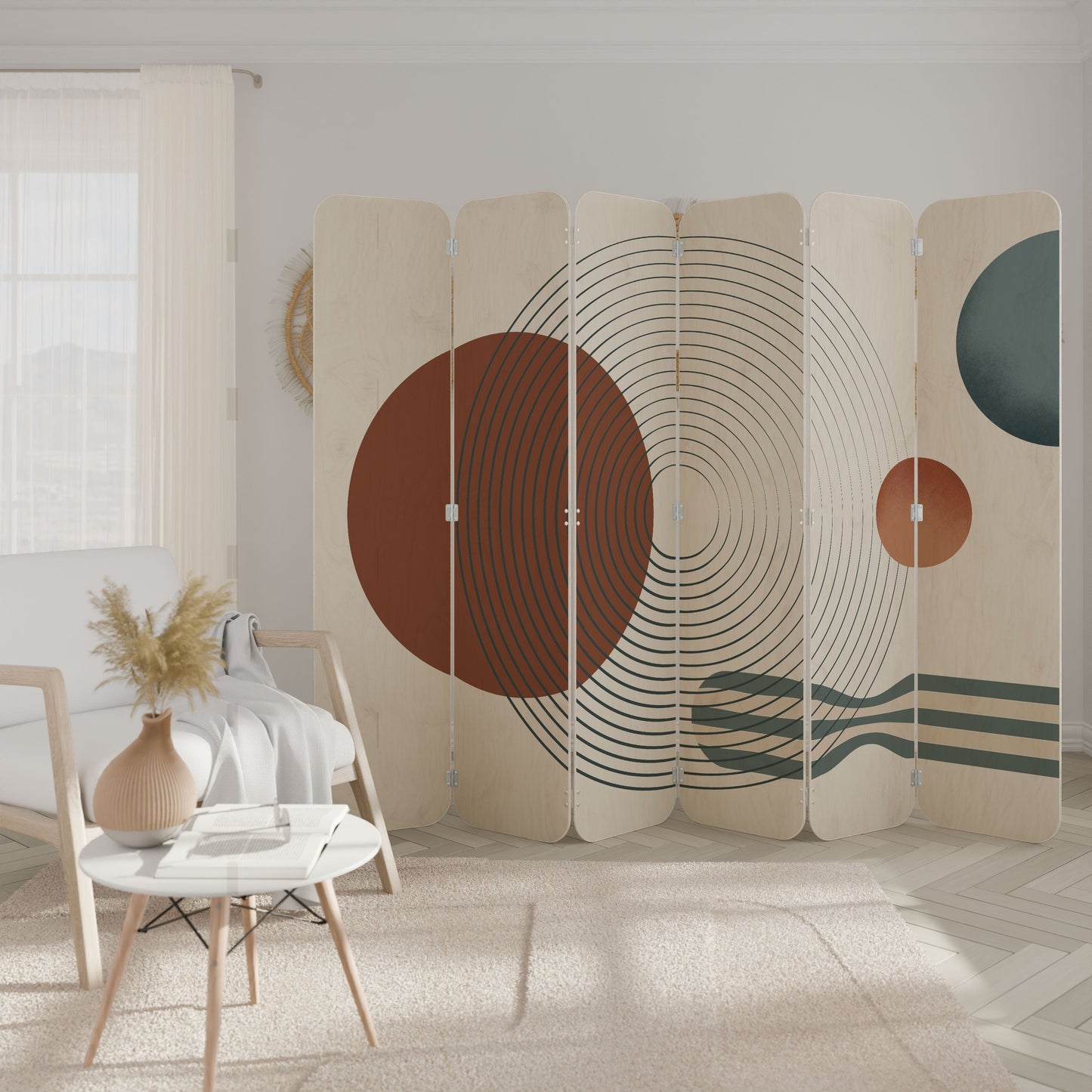 QUIET SNAPSHOT 6-Panel Plywood Room Divider