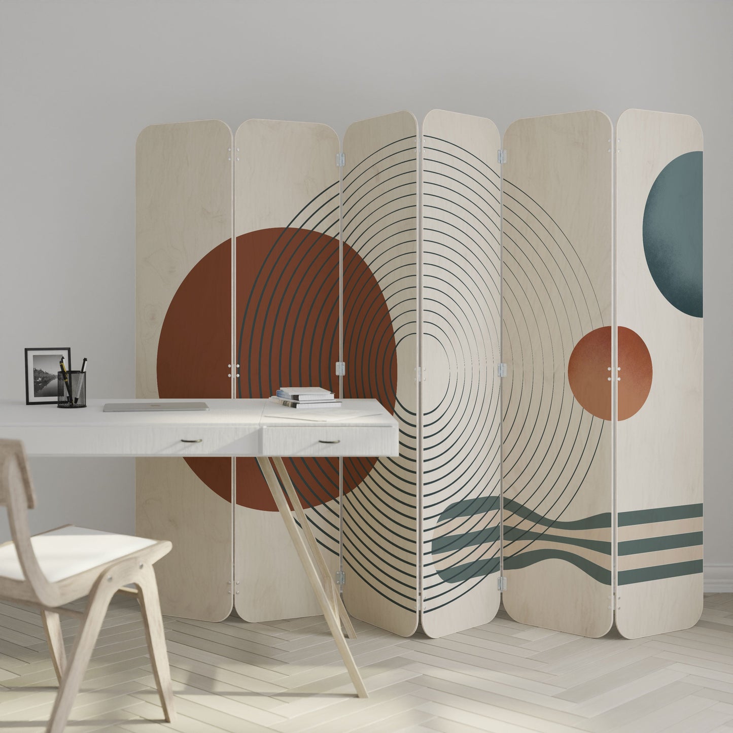 QUIET SNAPSHOT 6-Panel Plywood Room Divider