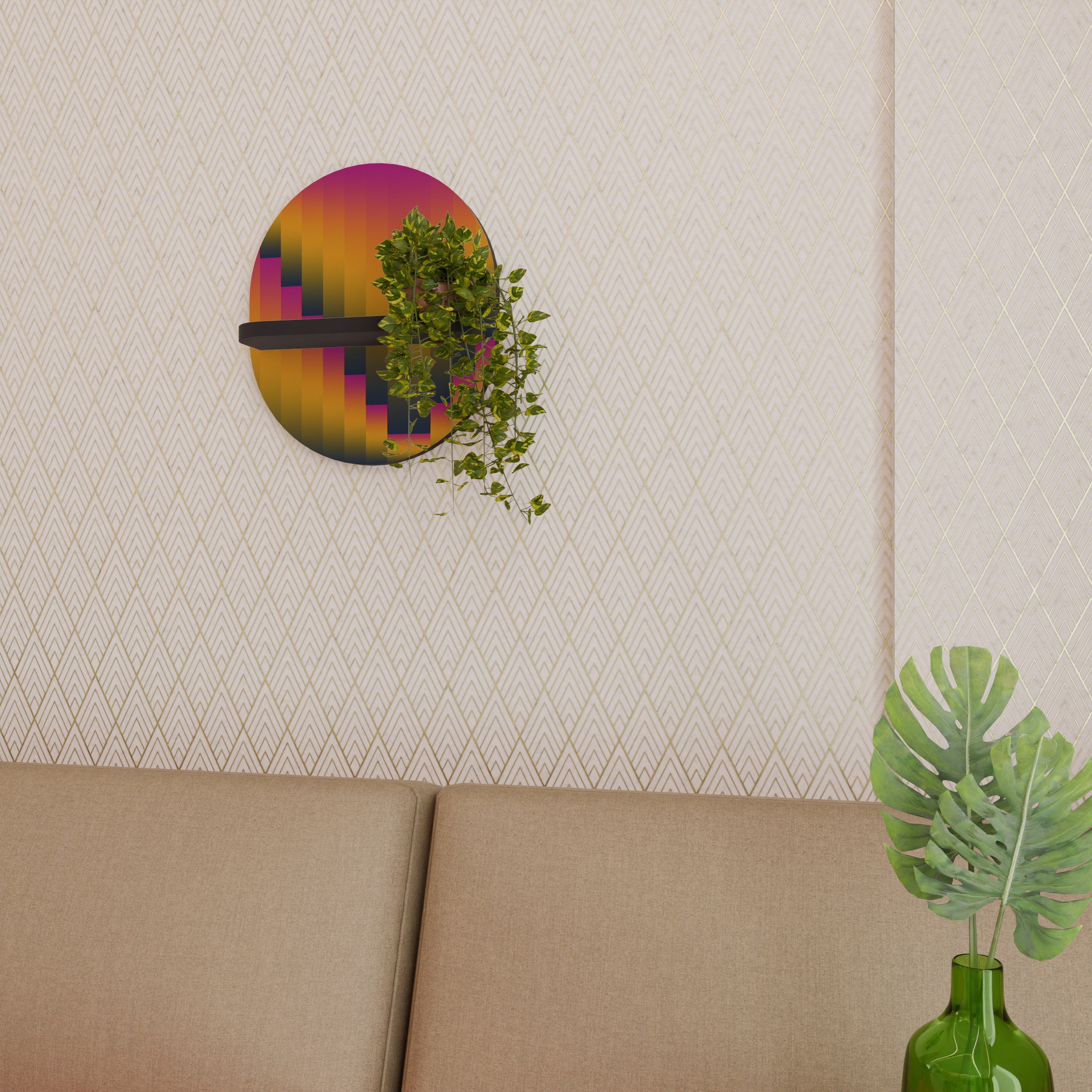 GOLDEN FADE Decorative Art Shelf