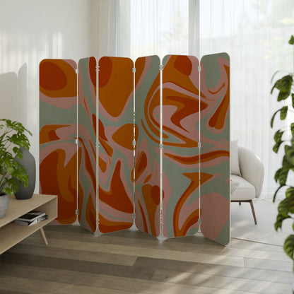 FLOATING BURN 6-Panel Plywood Room Divider