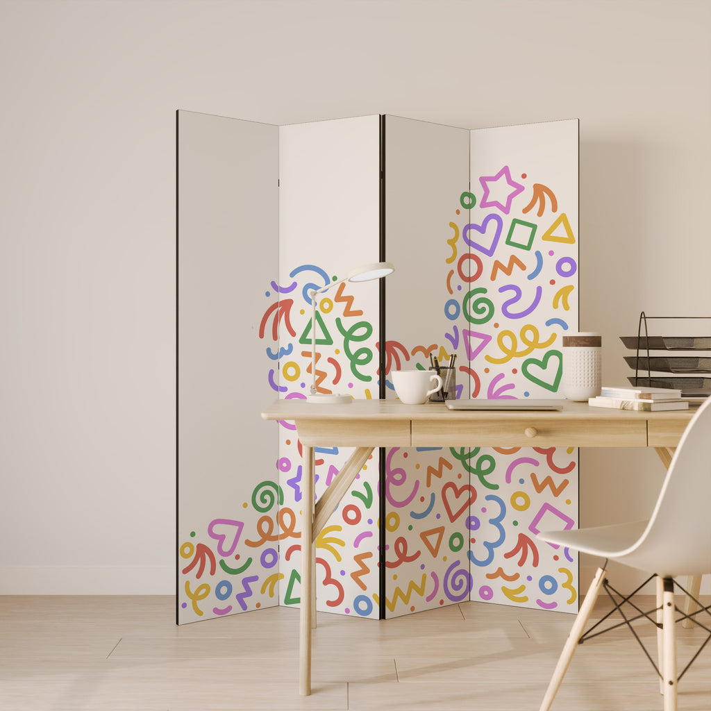 SHAPE EXCITEMENT 4-Panel Room Divider
