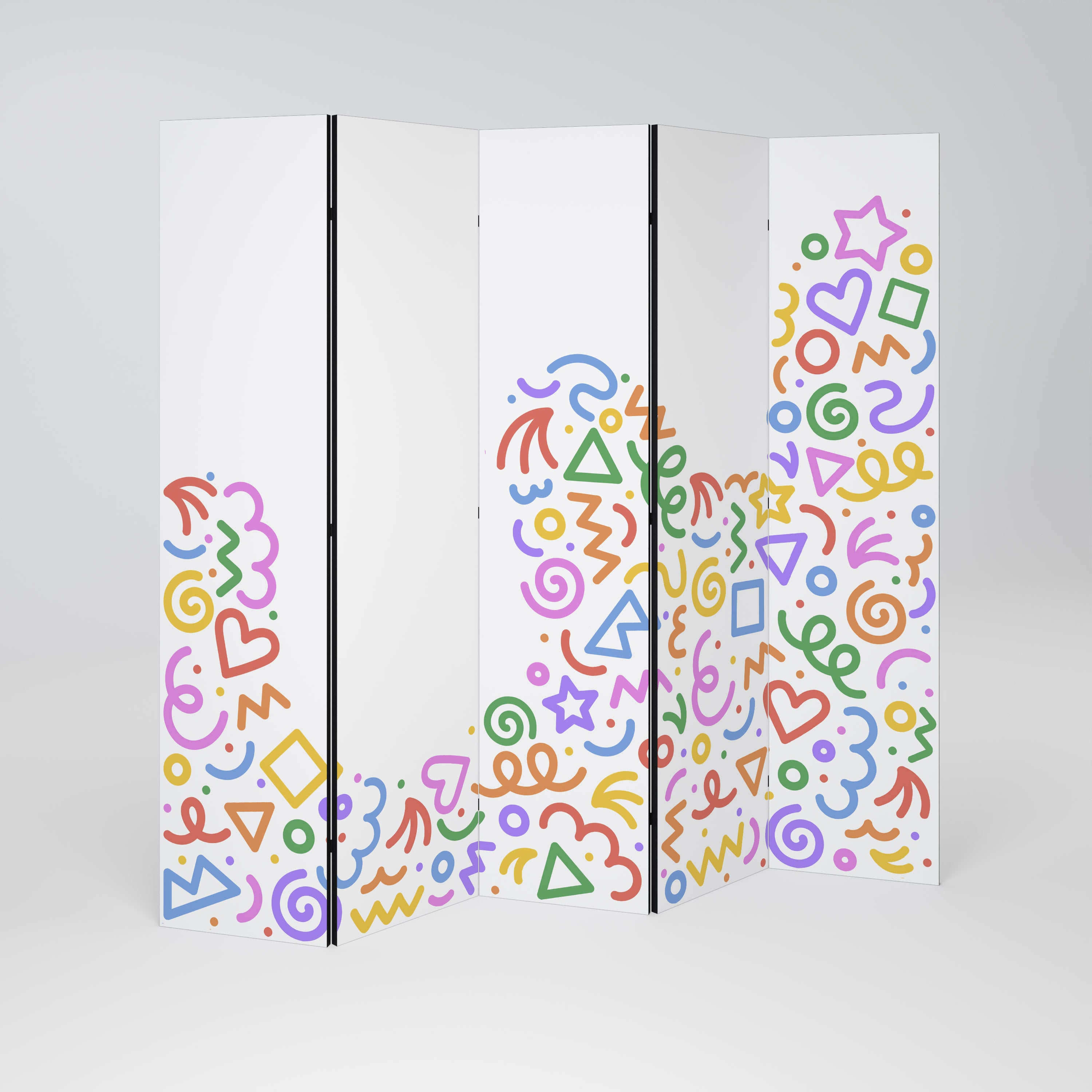 SHAPE EXCITEMENT Biombo de 5 Painéis