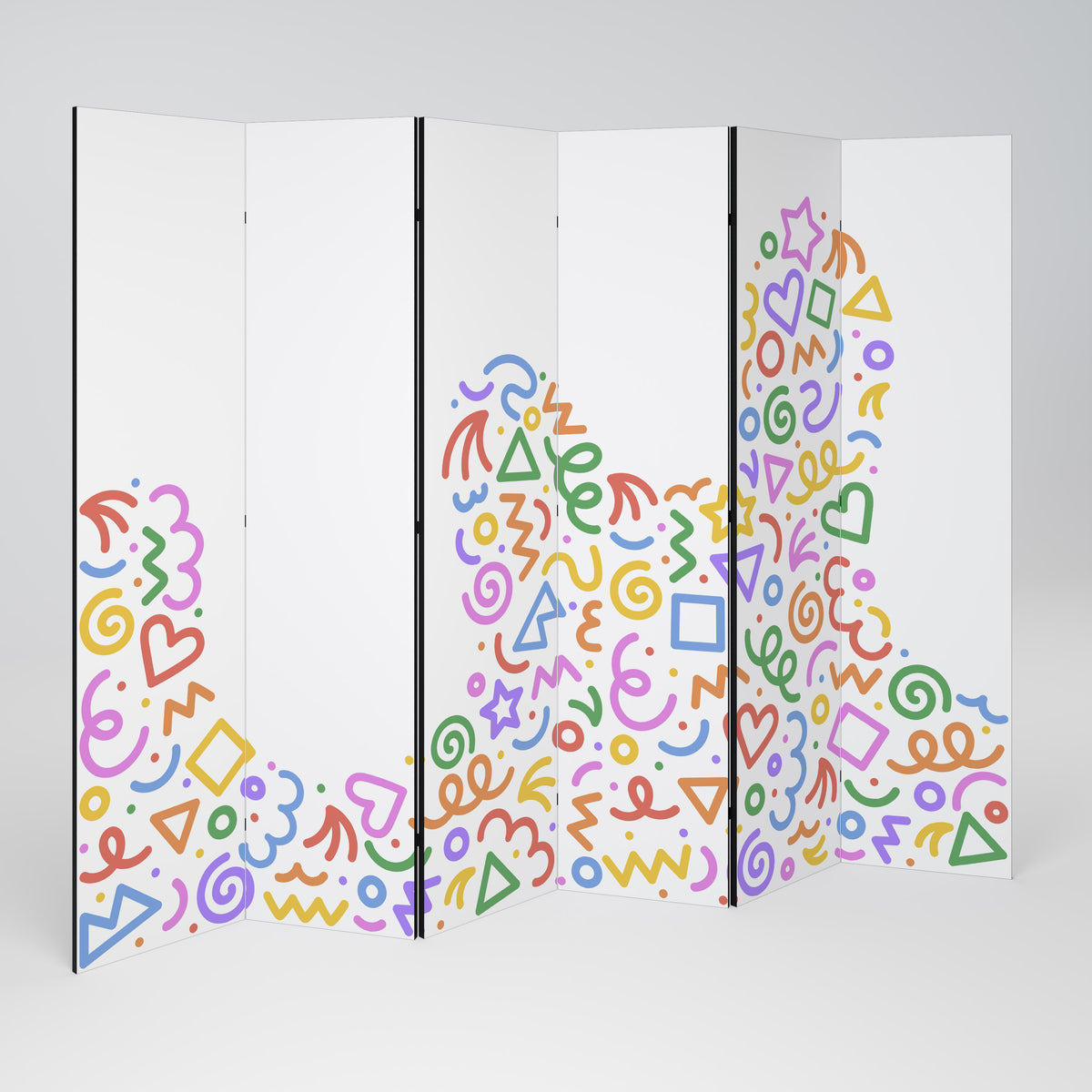 SHAPE EXCITEMENT Biombo de 6 Painéis