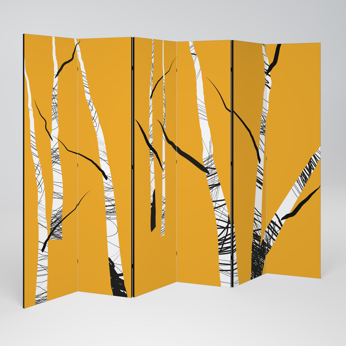 BIRCH ABSTRACT 6-teiliger Paravent