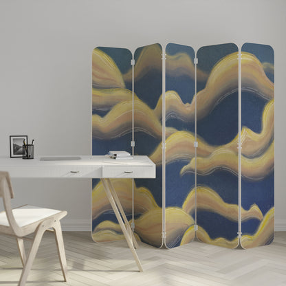 CLOUD RUFFLE 5-Panel Plywood Room Divider