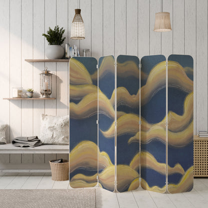 CLOUD RUFFLE 5-Panel Plywood Room Divider