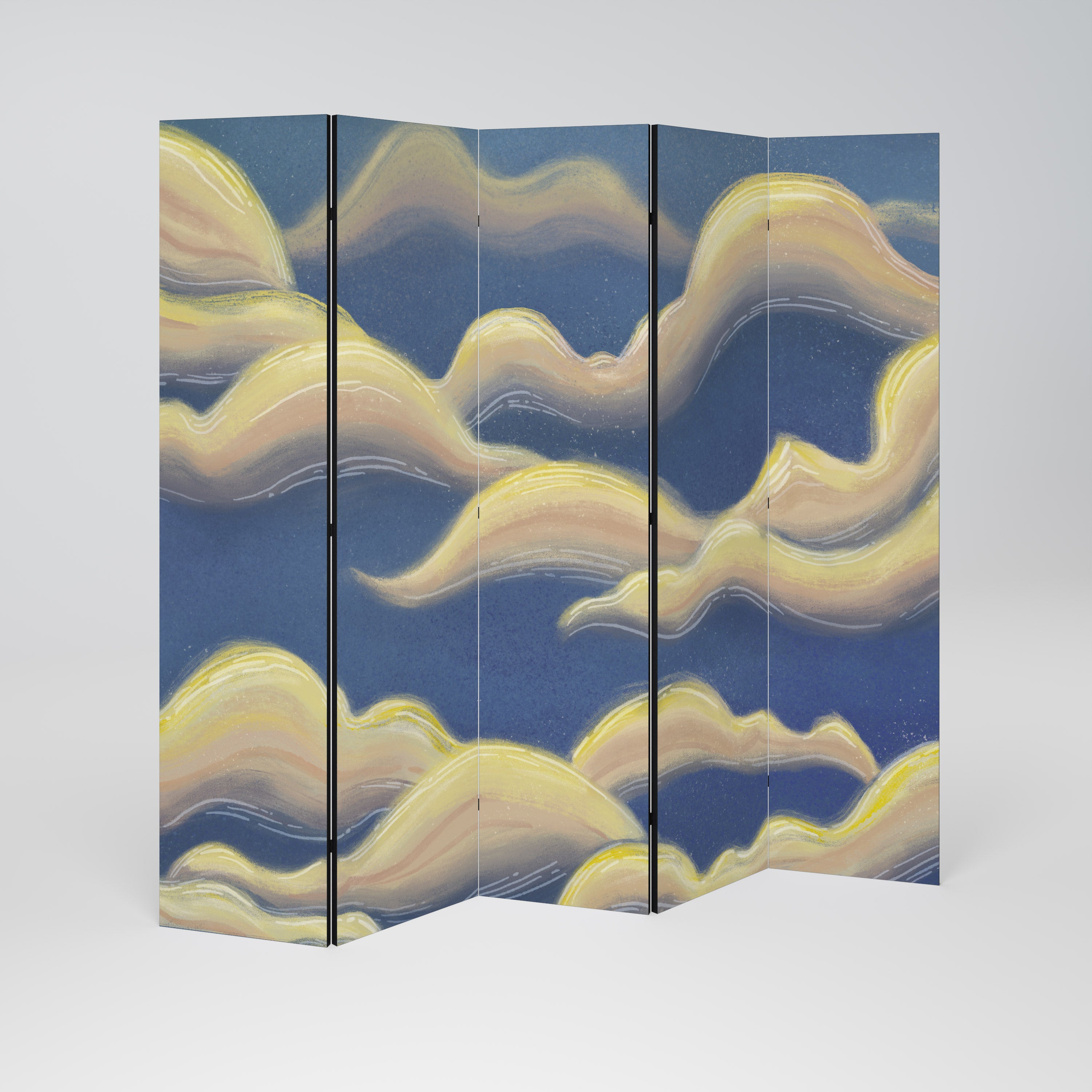 CLOUD RUFFLE Biombo de 5 Painéis