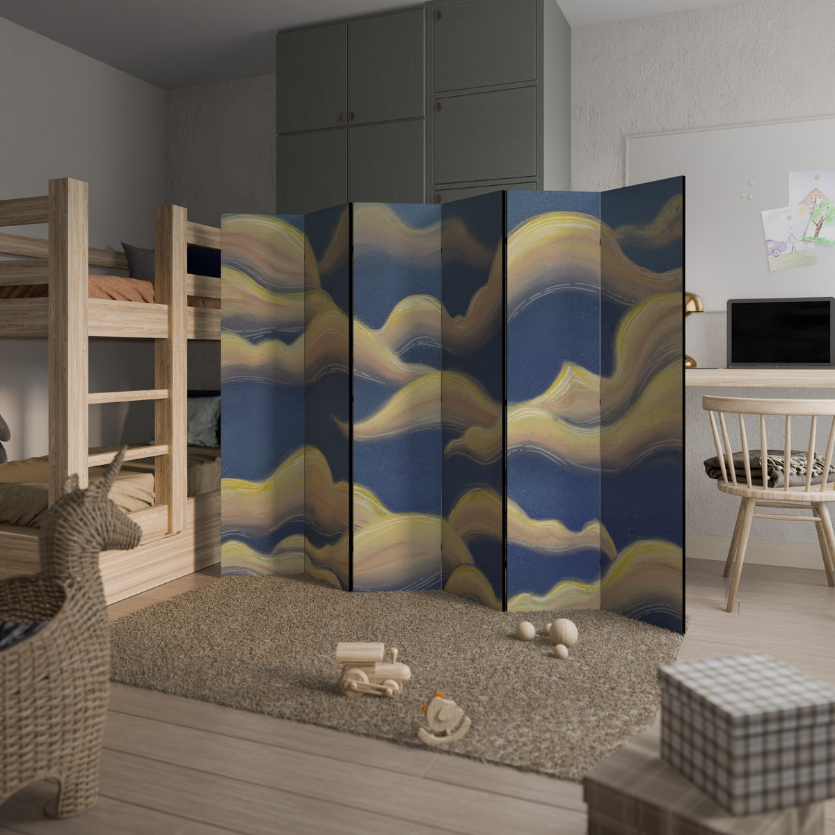 CLOUD RUFFLE 6-teiliger Paravent