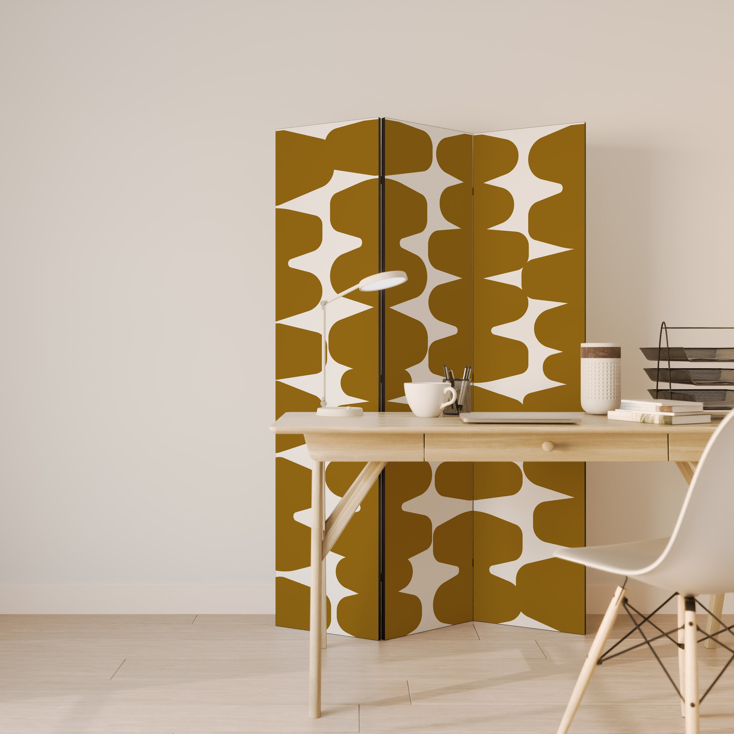 MOLTEN ECHOES 3-Panel Room Divider