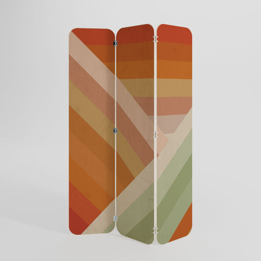 GRADIENT PICKS 3-Panel Plywood Room Divider