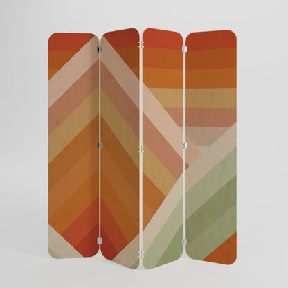 GRADIENT PICKS 4-Panel Plywood Room Divider