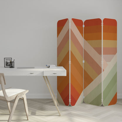 GRADIENT PICKS 4-Panel Plywood Room Divider